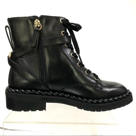 LOUISE ET CIE Sabri Moto Combat Braided Rope Zippered Design Boots - Sz 8 - Picture 5 of 9